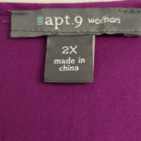 Apt 9 100% soft cotton, sheen berry lattice, short sleeve blouse - Picture 4 of 7